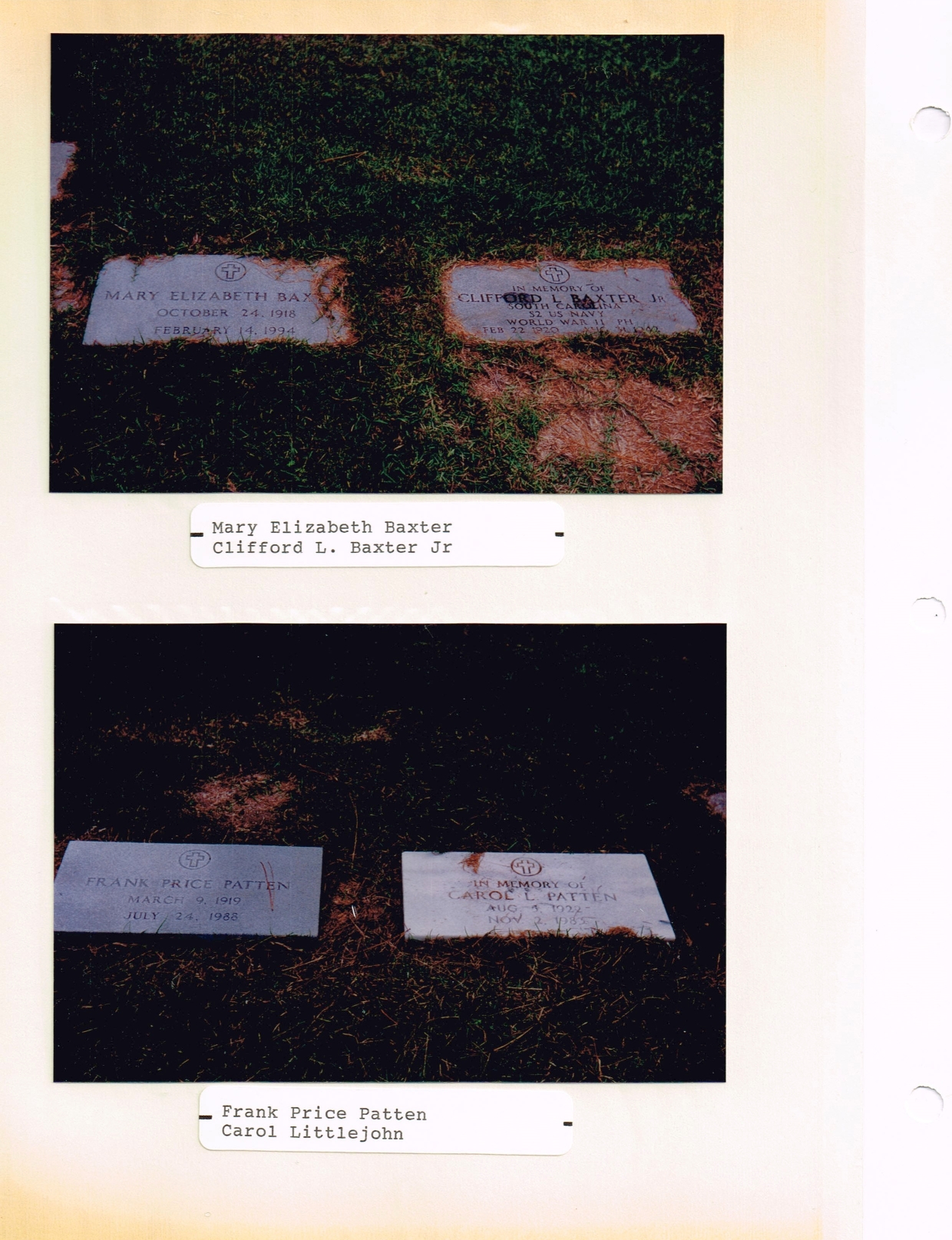 Mary Elizabeth Baxter